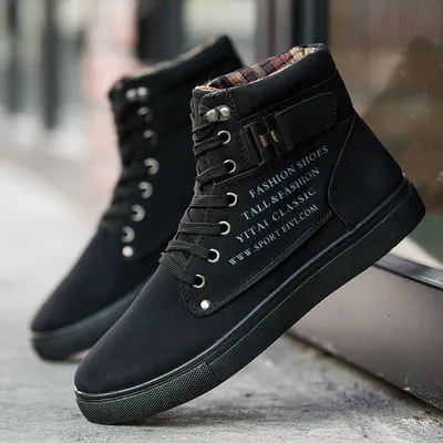 DEKABR Hot Men Shoes Fashion Warm Fur Winter Men Boots Autumn Leather