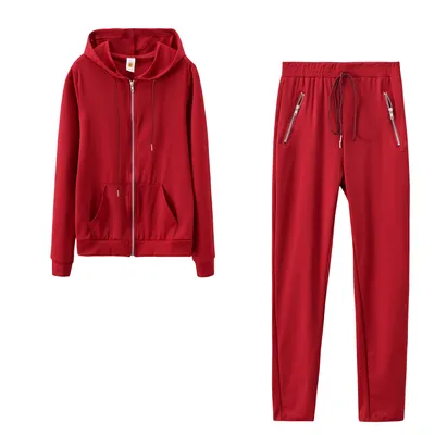 Women's Sports Solid Color Personalized Two-piece Zipper Pocket