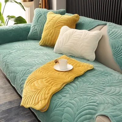 Home Fashion Simple Short Plush Sofa Cover