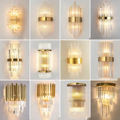 Modern Living Room Light Luxury Crystal Creative Wall Lamp