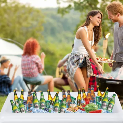 PVC Inflatable Ice Bar Water Entertainment Salad Plate Inflatable Cup Holder