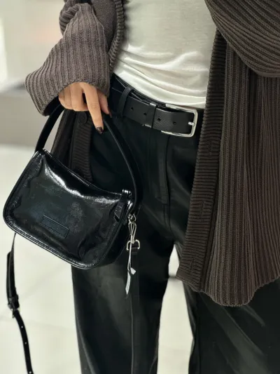 حقيبة يد نسائية من الجلد الطبيعي المزخرف بشمع الزيت المتشقق، حقيبة صندوقية من جلد البقر من الطبقة العلوية، حقيبة كتف مربعة صغيرة فاخرة