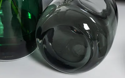 Japanese Simple Flower Arrangement Craft Glass Vase Ornament