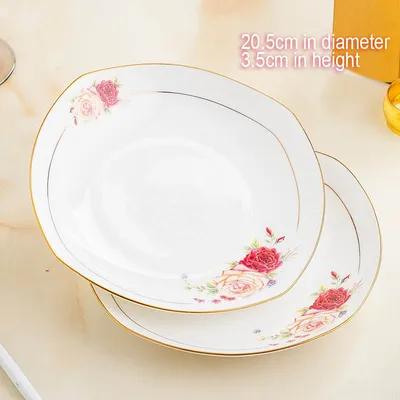 Bone China Phnom Penh Home Dishes Nordic Net Red Tableware