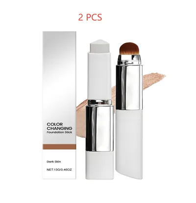 2-in-1 Color-Changing Foundation Stick Clear And Non-stuck Powder Daily External Foundation