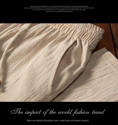 New Chinese Style Cotton And Linen Autumn Men's Long-sleeved Trousers Suit