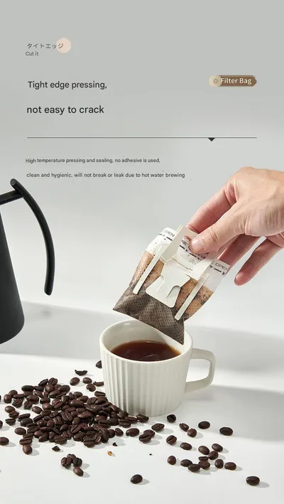 Disposable Coffee Filter Bags Pour-Over Coffee Grounds Filter Paper Imported Drip Coffee Filter Bags Coffee Filter Paper Drip Filter Paper