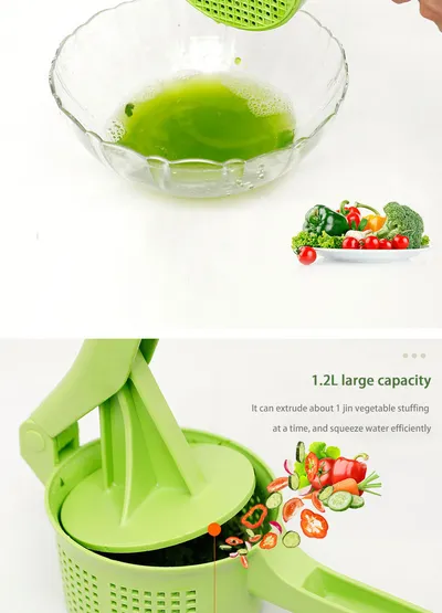 Vegetable Press Crusher Squeezing Dumpling Pie Filling Tools Food Water Squeezer Cooking Handheld Dehydrator Kitchen Accessories