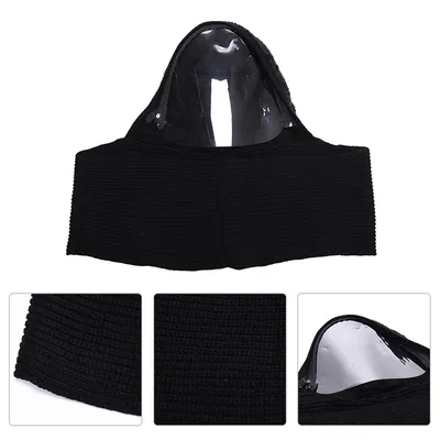 Outdoor Sports Headwear Scarves Transparent Hooded Sdult Hat Winter Scarf Warm Full Face Scarf Cycling Scarves Full Face Mask