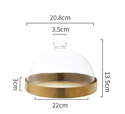 European-style Transparent Glass Cake Cover