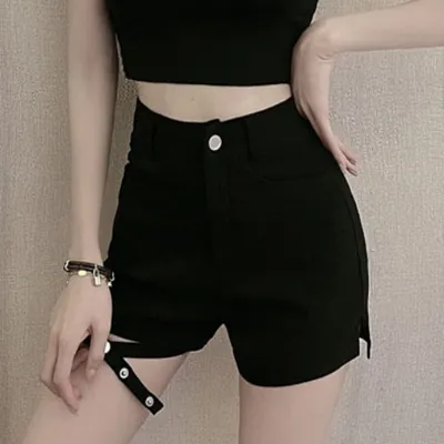 Short Halter Tube Top High Waist Shorts
