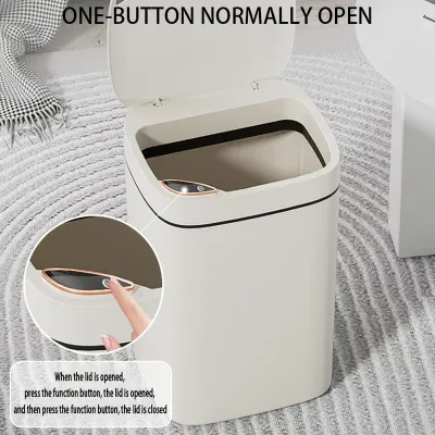 Smart Trash Can 16L Large-capacity Automatic Sensor Garbage Bin Home Waste Garbage Can For Kitchen Bathroom Bedroom Living Room