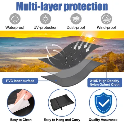 170 Cm Garden Parasol Cover Patio Umbrella Heavy Duty Waterproof Furniture Protector--30X22.5X2