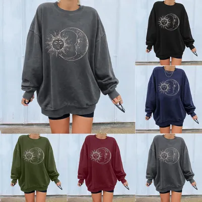 Personalized Printing Loose Plus Size Fashion Sweater Women's