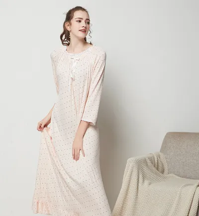 Modal Long Small Floral Pajamas For Women