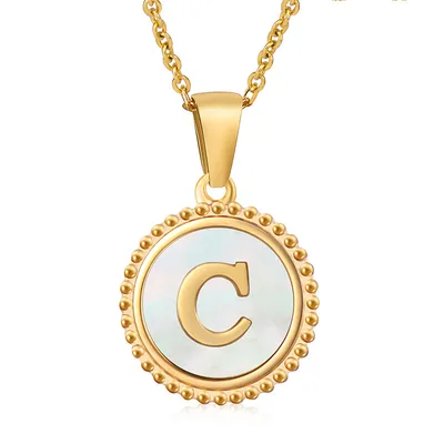 Fashion Stainless Steel Letter Necklace Female