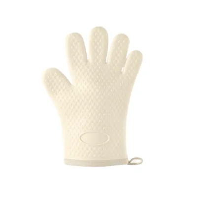 Silicone Oven Mitts Heat Resistant, Thick 5-Finger Kitchen Gloves With Cotton Lining For Baking BBQ Cooking, Non-Slip Waterproof Protective Gloves For Hot Pot Handling