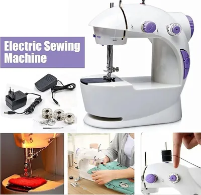 Portable Mini Electric Sewing Machine Multifunctional Desktop Tailor Home Use