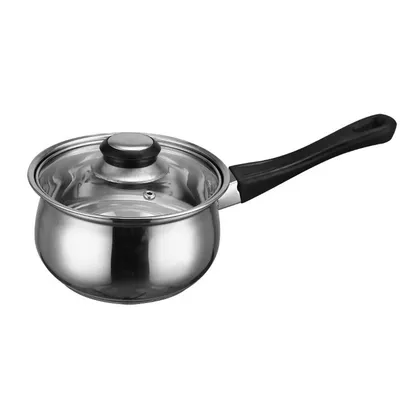 12 Piece Stainless Steel Cookware Saucepan Set Pan Pot Kitchen Cooking Glass Lid