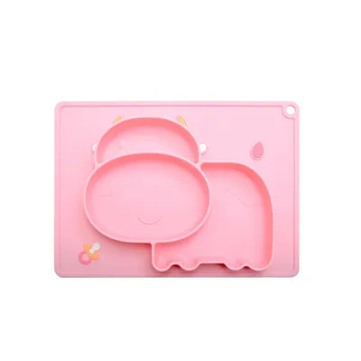 Baby Silicone Suction Cup Dishes Cartoon Learning Bowl Infant Feeding Bowls