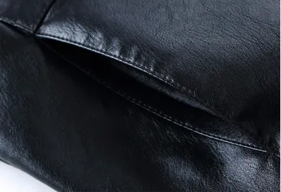 Men's Thin Baseball Collar PU Leather Jacket