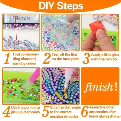 DIY Diamond Painting Keychain - Hedgehog Pattern, DIY Decorations, Diamond Kit Craft Supplies, Handmade Mosaic Painting Keychain DIY Set Suitable For Beginners, Creative Handmade Craft Gift Set