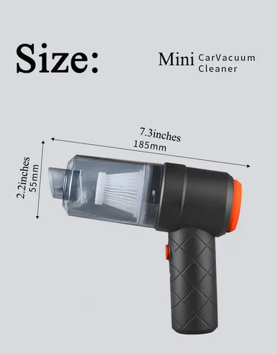 Mini Car Vacuum Cleaner Powerful Cleaning Machine Car Accessories Home Auto Robot Wireless