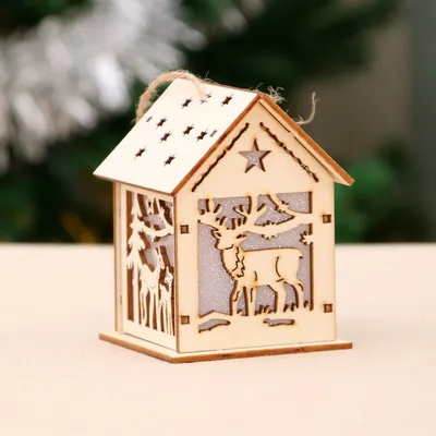 Christmas Led Light Wood Decoration