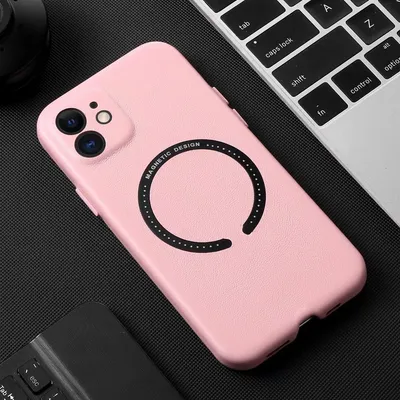 Magnetic Leather Fine Hole Phone Case