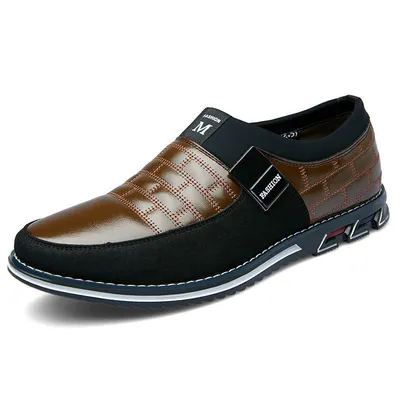 Large Size Men's Casual Leather Shoes British Style Men's Shoes Trend