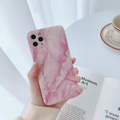 Mobile Phone Cover With Golden Marble