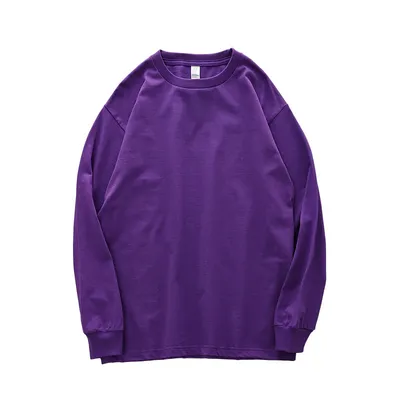 Pure Cotton Loose Sweater Solid Color Bottoming Shirt