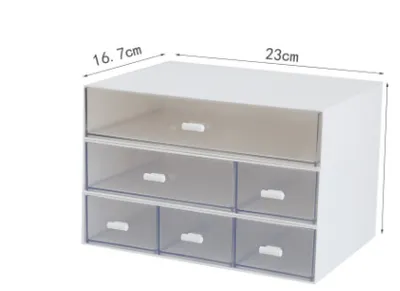 Office desktop transparent drawer type storage box student desk supplies ins artifact small box