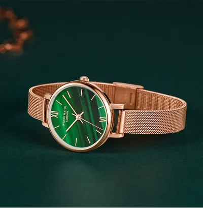 Fashion Disc Waterproof Luminous Small Green Watch