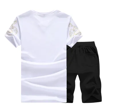 Short-Sleeved T-Shirt Shorts Casual Running Fitness Sports Suit
