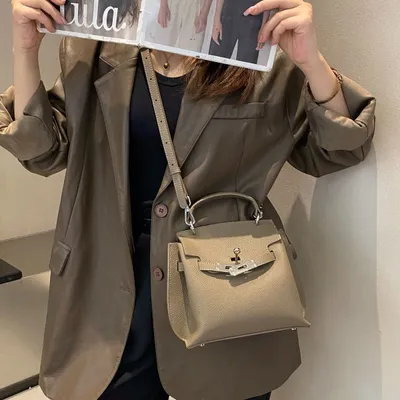 حقيبة كيلي، حقيبة بيركين، حقيبة كروسبودي نسائية من الجلد الطبيعي، قابلة للتخصيص عبر الحدود، من إنتاج مصنعي المعدات الأصلية ومصنعي التصميم الأصلي، مصنوعة من جلد البقر عالي الجودة، قابلة للتخصيص، من إنت