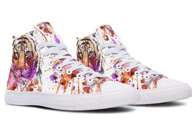 Printed Couple High-top Canvas Shoes