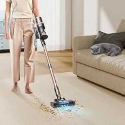 قوة شفط قوية 45 كيلو باسكال، شاشة لمس LED لاسلكية، عمر بطارية يصل إلى 60 دقيقة، مكنسة كهربائية منزلية خفيفة الوزن محمولة باليد لشعر الحيوانات الأليفة