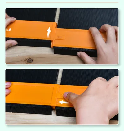5 10 Inch Contour Gauge Template Plastic Measuring Contour Gauge Duplicator Tiles Edge Shaping Measure Ruler Measuring Tool