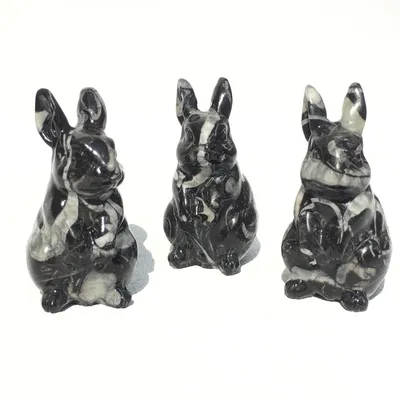 Natural Crystal Raw Stone Rabbit Carving Craft
