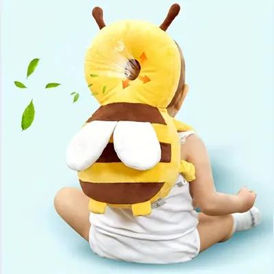 Head Back Protector Baby Protect Pillow Learn Walk Pad Prevention Fall Cartoon Bee Kids Pillows