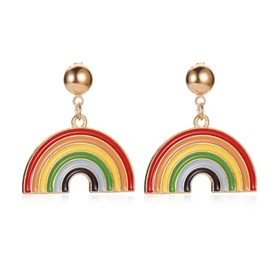 Christmas Snowflake Pumpkin Rainbow Earrings Women