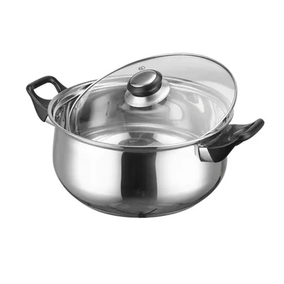 12 Piece Stainless Steel Cookware Saucepan Set Pan Pot Kitchen Cooking Glass Lid