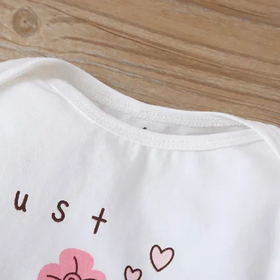 Cartoon Three-Piece Suit Baby Print Coat Romper Suit