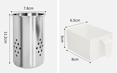 Stainless Steel Kitchen Sauce Seasoning Jar Tool Post Chopsticks Boxes Capped Necessities Sauce Vinegar Dressing Shelf