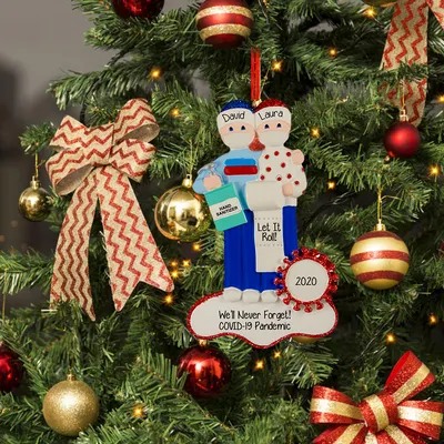 Christmas tree hanging ornaments wooden