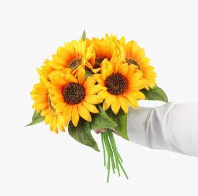 5 Head Hand-tied Sunflower Fake Flower Crafts Shooting Props Ornaments