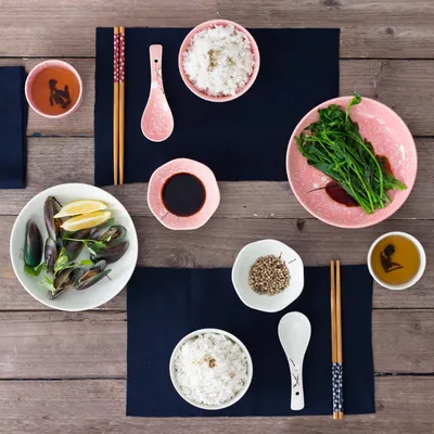 Tableware Set, Japanese Ceramic Dinnerware Set For Home, Kitchen, Person, 6 Uds.