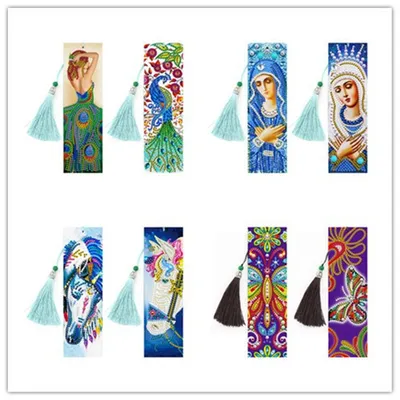 5D Diamond Painting Creative Bookmarks Peacocks