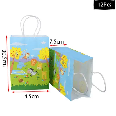 Jungle Animal Cartoon Paper Plate Disposable Tableware
